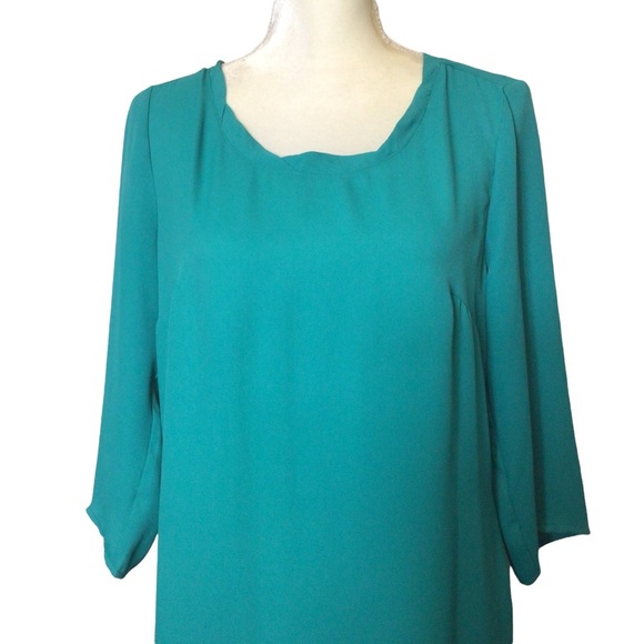 MNG Basics Green Tunic/Mini Dress Size US 6 - Picture 8 of 9